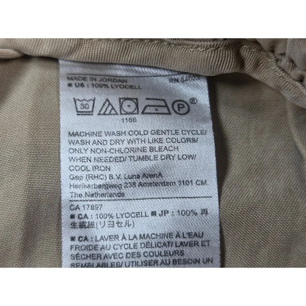 Banana Republic Khaki Tan Lyocell Cargo Jogger Pants Mens XL Utility Baggy Y2K